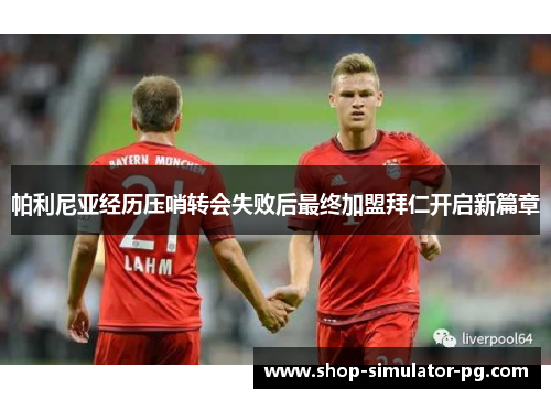 帕利尼亚经历压哨转会失败后最终加盟拜仁开启新篇章 帕利尼亚经历压哨转会失败后最终加盟拜仁开启新篇章